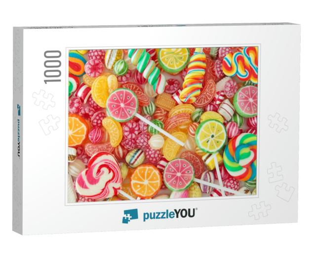 Mixed Colorful Fruit Bonbon Close Up... Jigsaw Puzzle with 1000 pieces