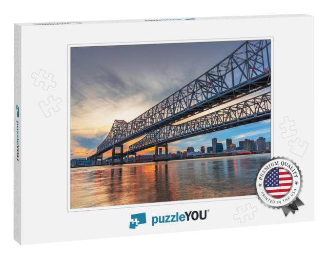 New Orleans, Louisiana, USA At Crescent City Connection Br... Jigsaw Puzzle