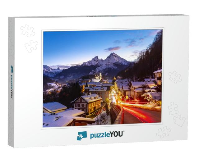 Historic Town of Berchtesgaden with Famous Watzmann Mount... Jigsaw Puzzle