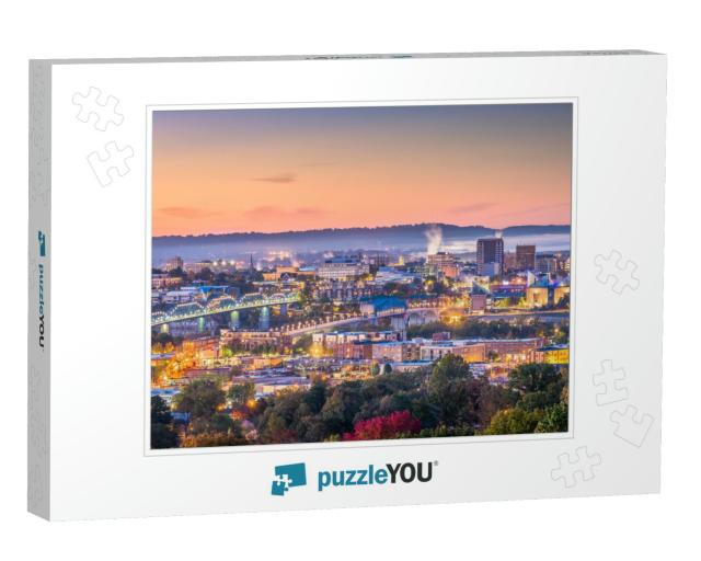 Chattanooga, Tennessee, USA Downtown City Skyline At Dusk... Jigsaw Puzzle