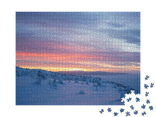 Winter Scenery in Alaska, a Popular Travel Destination in... Jigsaw Puzzle with 1000 pieces