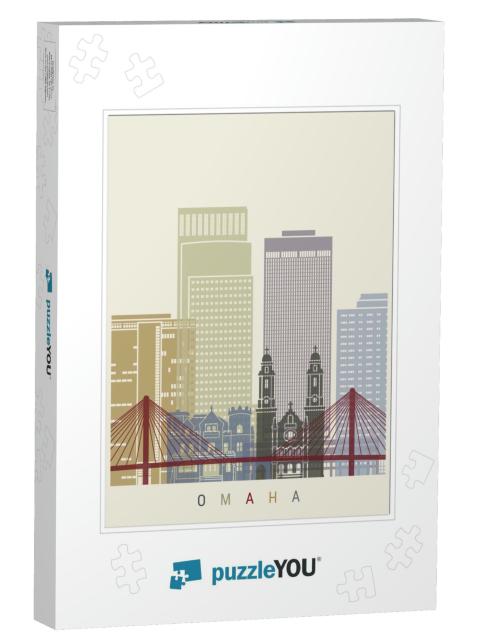 Omaha Skyline Poster in Editable Vector File... Jigsaw Puzzle
