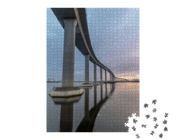 The Massive Jordan Bridge Over the Elizabeth River in Vir... Jigsaw Puzzle with 1000 pieces
