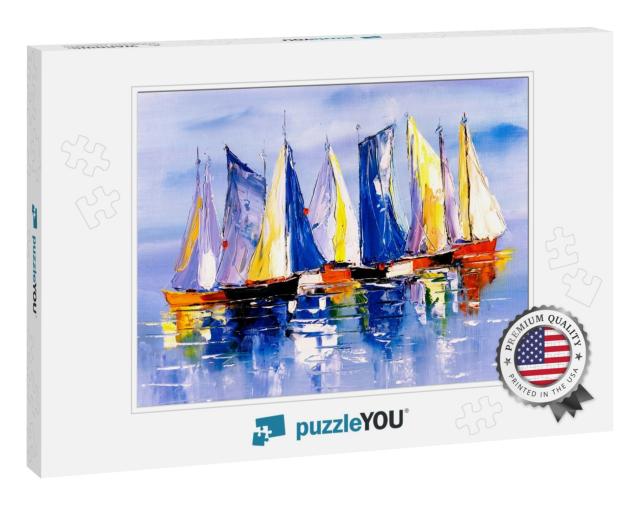 Oil Painting - Sailing Boat... Jigsaw Puzzle