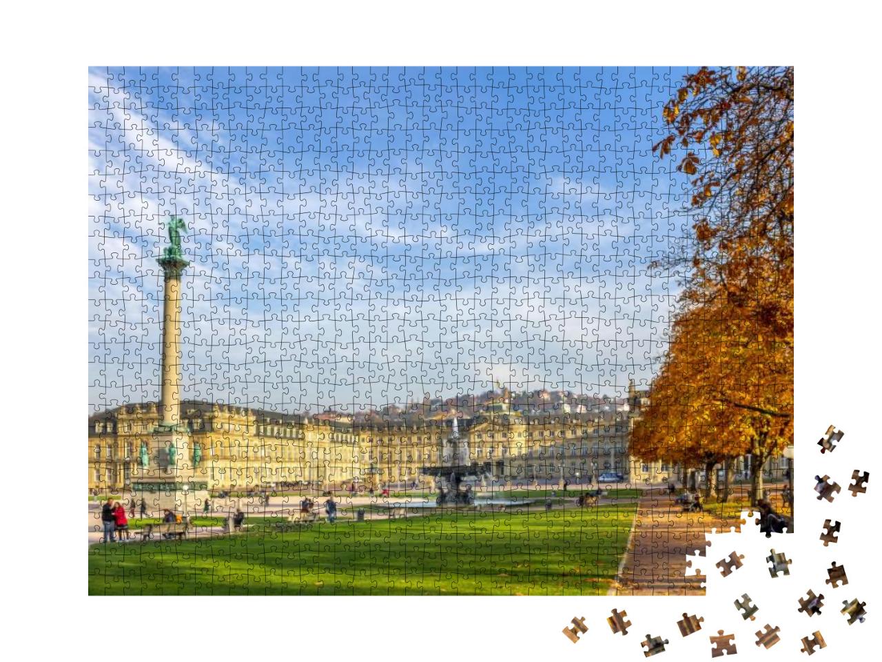 Stuttgart, Schlossplatz... Jigsaw Puzzle with 1000 pieces