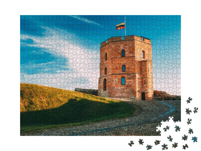 Tower of Gediminas Gedimino in Vilnius, Lithuania. Histor... Jigsaw Puzzle with 1000 pieces