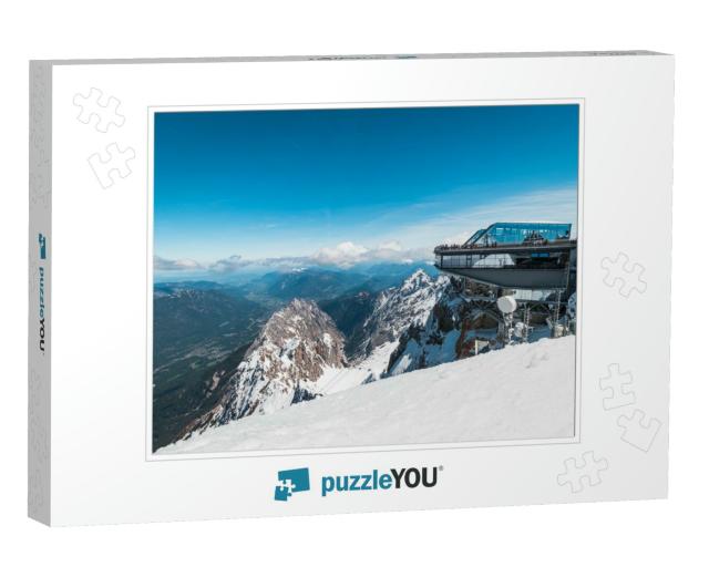 At the Top of Zugspitze, Highest Mountain of Germany, Dur... Jigsaw Puzzle