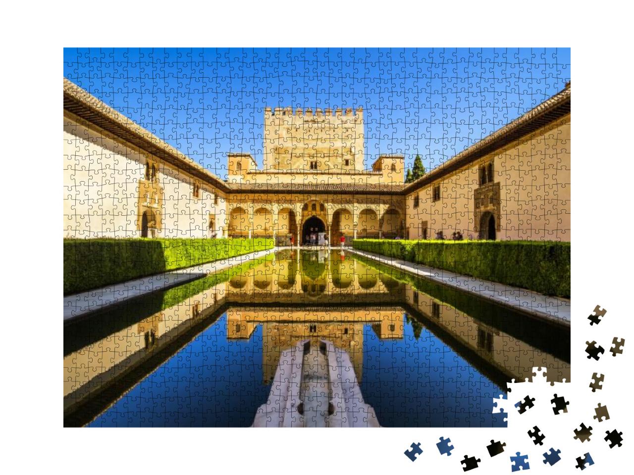 Courtyard of the Myrtles Patio De Los Arrayanes in La Alh... Jigsaw Puzzle with 1000 pieces