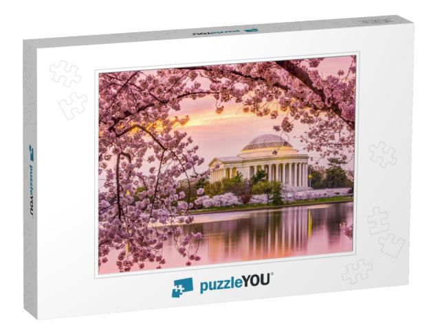 Washington, Dc At the Tidal Basin & Jefferson Memorial Du... Jigsaw Puzzle