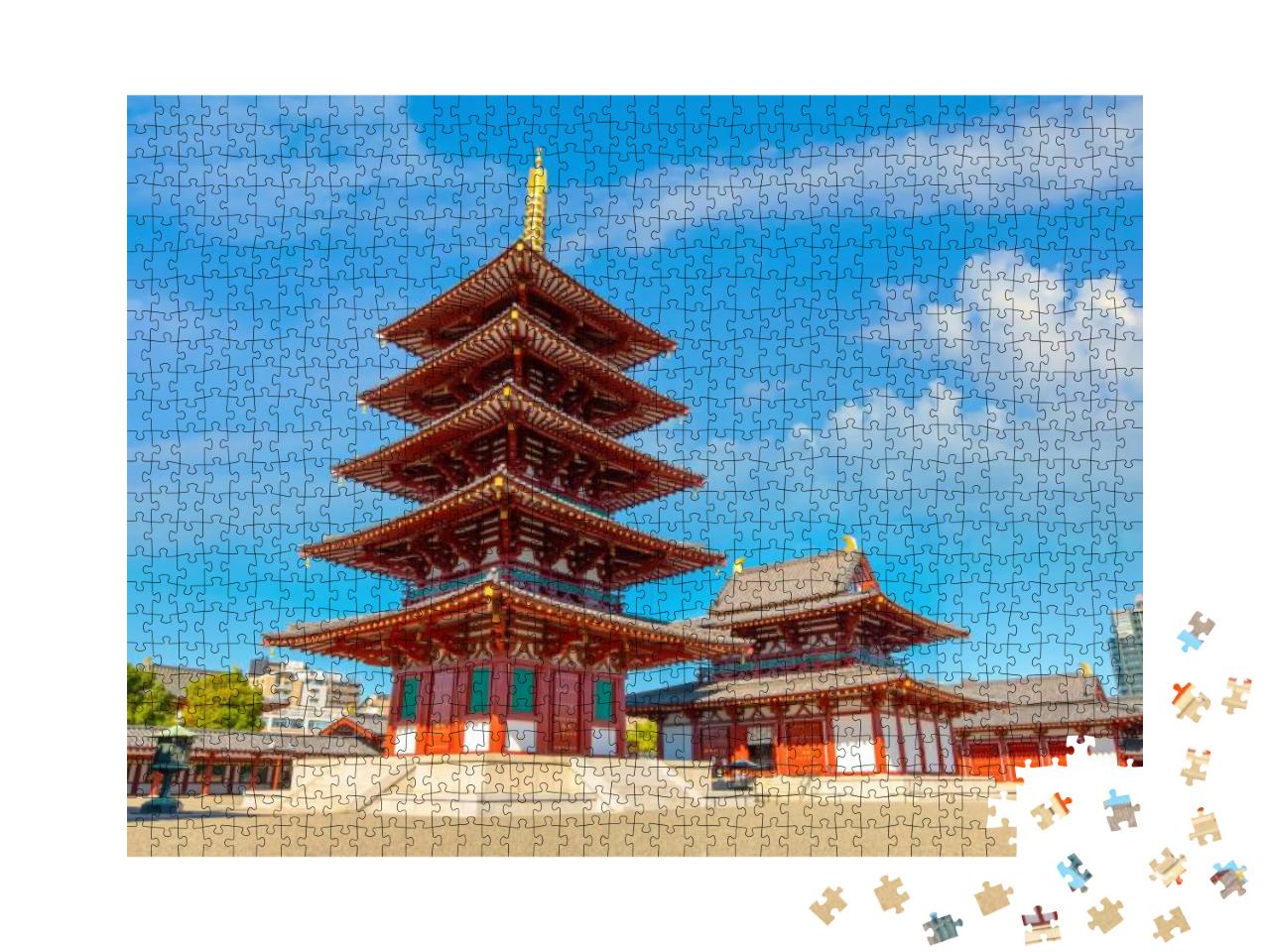 Shitenno-Ji Temple in Osaka, Japan... Jigsaw Puzzle with 1000 pieces