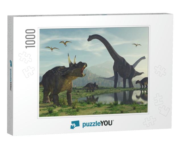 3D Render Dinosaur. This is a 3D Render... Jigsaw Puzzle with 1000 pieces