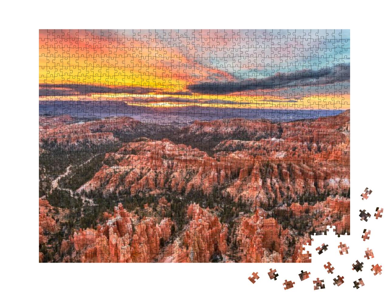 Bryce Canyon National Park, Utah, USA At Dawn... Jigsaw Puzzle with 1000 pieces