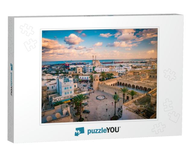 Beautiful Sunset in Sousse, Tunisia. Cityscape with the V... Jigsaw Puzzle