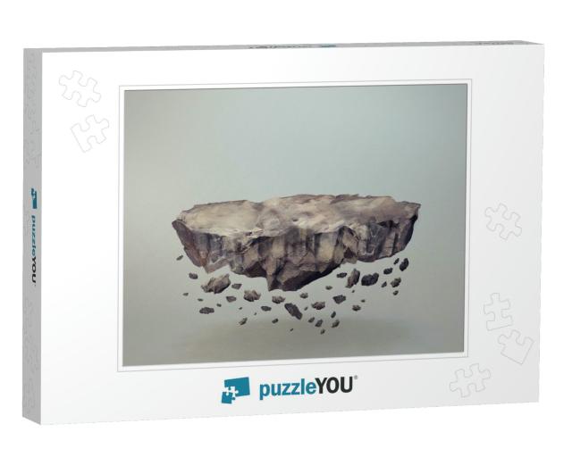 Floating Rock Surface with Crumbling Stones... Jigsaw Puzzle