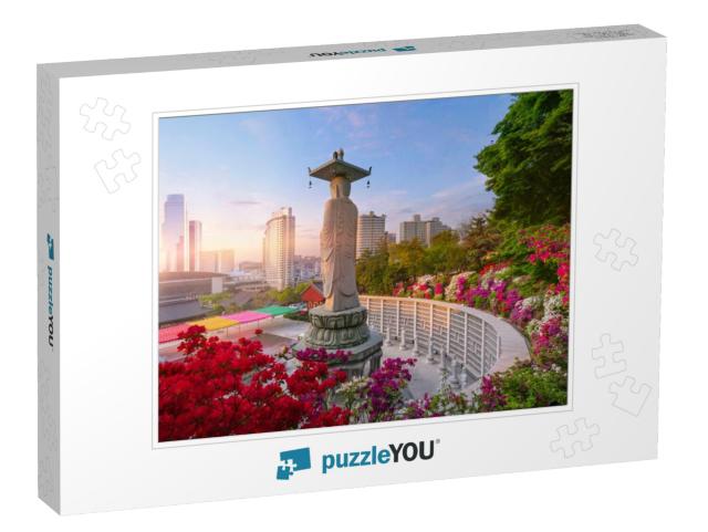 Sunrise of Bongeunsa Temple in Seoul South Korea... Jigsaw Puzzle