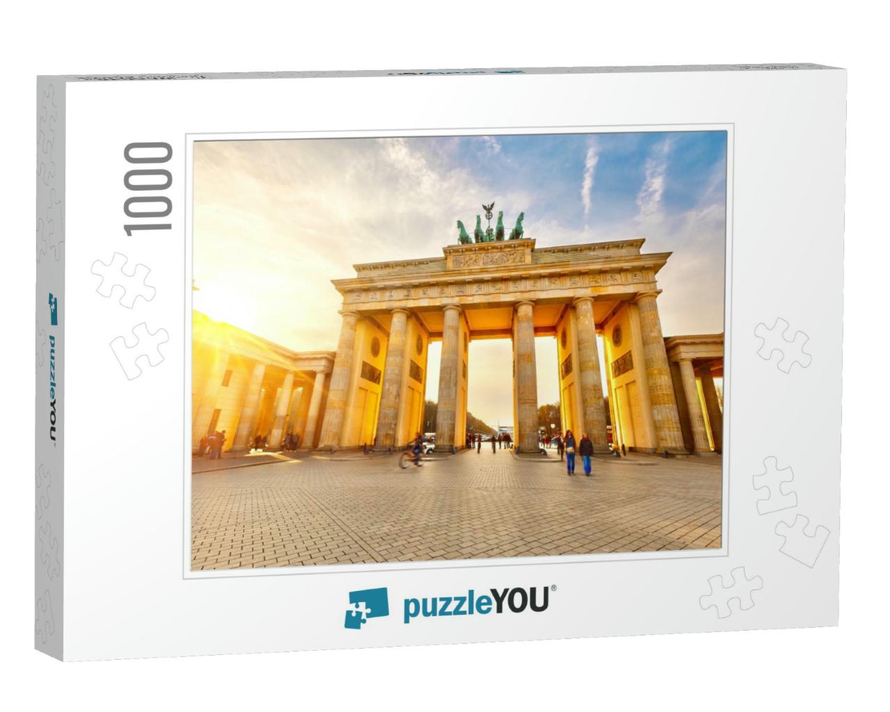 Brandenburg Gate At Sunset, Berlin... Jigsaw Puzzle with 1000 pieces
