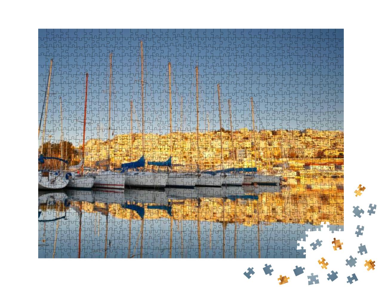 Morning in Mikrolimano Marina in Athens, Greece... Jigsaw Puzzle with 1000 pieces