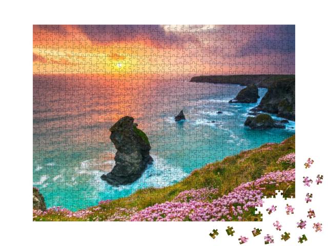 Beruthan Steps, North Cornwall, Uk... Jigsaw Puzzle with 1000 pieces
