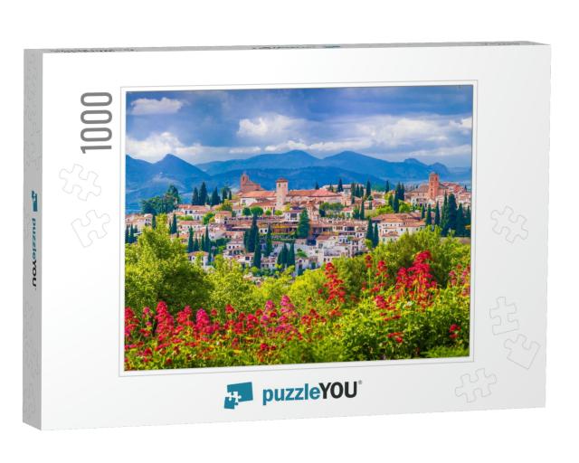 View of the Albaicin Medieval District of Granada, Andalu... Jigsaw Puzzle with 1000 pieces