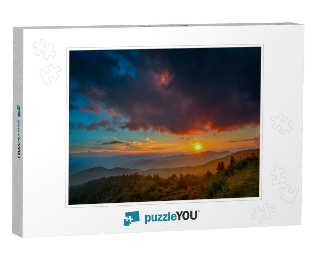 The Light Over the Appalachian Mountains Along the Blue R... Jigsaw Puzzle