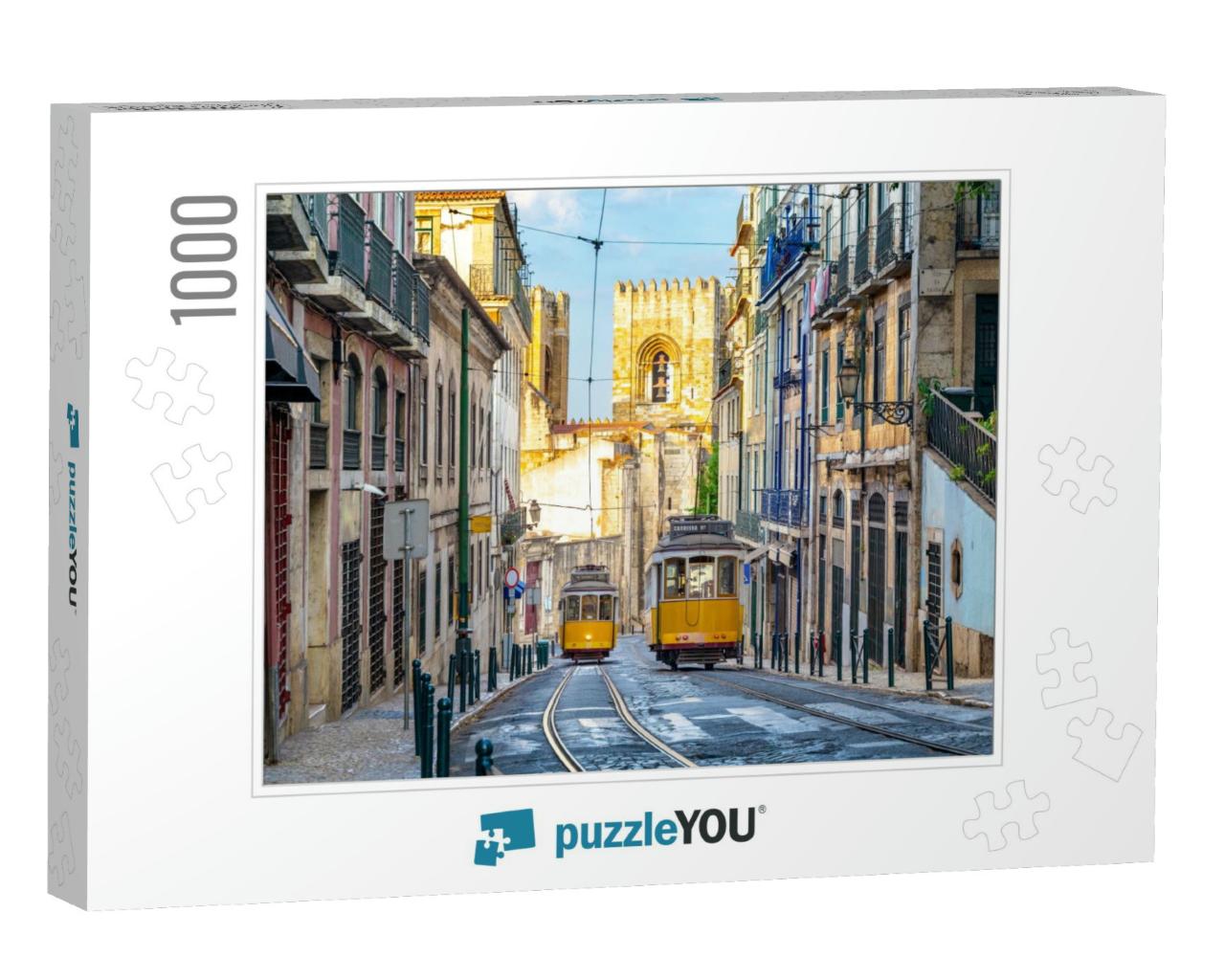 Tram on Line 28 in Lisbon, Portugal... Jigsaw Puzzle with 1000 pieces