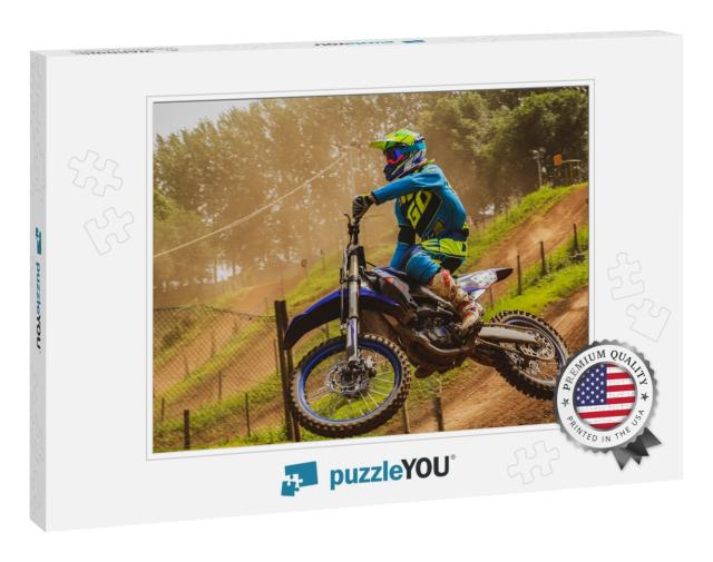 Sport Motocross Competition & Freestyle Sportsman in Moti... Jigsaw Puzzle
