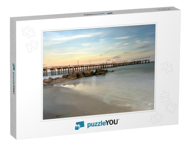 The Brooklyn Shoreline with Coney Island Beach & Pier in... Jigsaw Puzzle