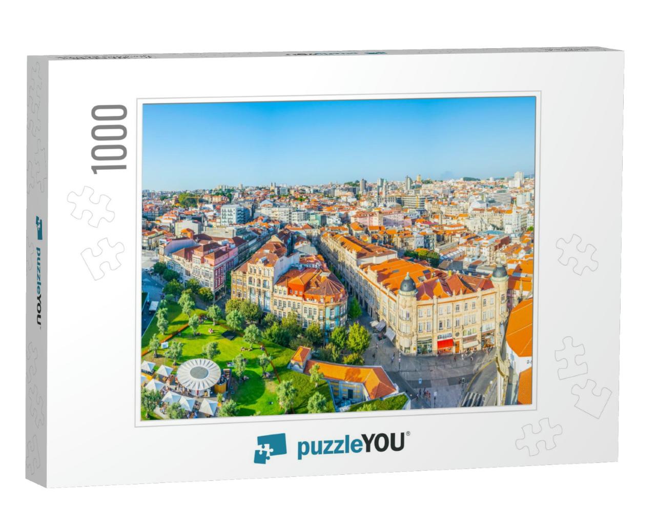 Aerial View of Praca De Lisboa in Porto, Portugal... Jigsaw Puzzle with 1000 pieces