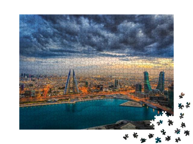 Aerial View of Architecture & Newly Constructed Areas in... Jigsaw Puzzle with 1000 pieces