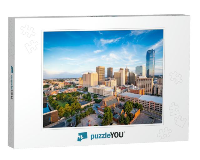 Oklahoma City, Oklahoma, USA Downtown Skyline in the After... Jigsaw Puzzle