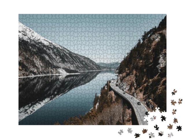 Lake Achen German Achensee is a Lake North of Jenbach in... Jigsaw Puzzle with 1000 pieces