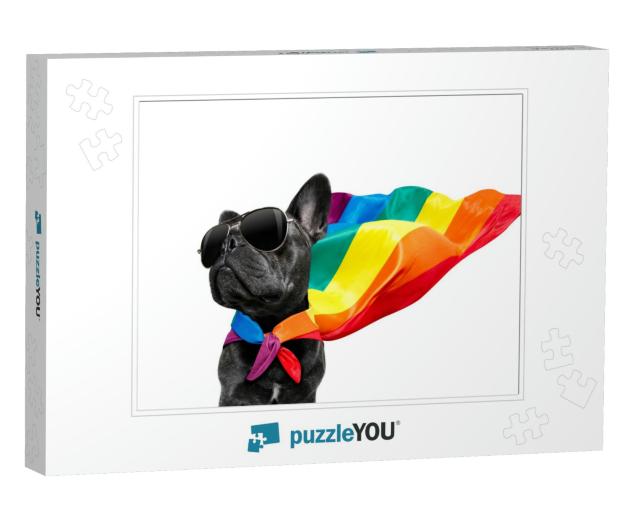 Fairy Funny Gay French Bulldog Dog Proud of Huma... Jigsaw Puzzle
