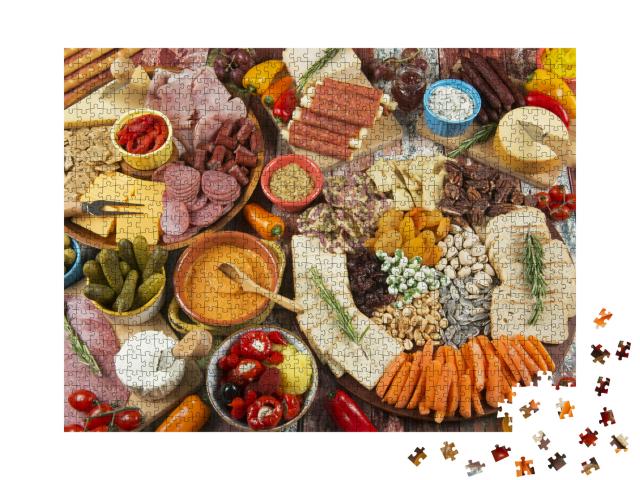 Assortment of Charcuterie Boards Photo Collage Jigsaw Puzzle with 1000 pieces