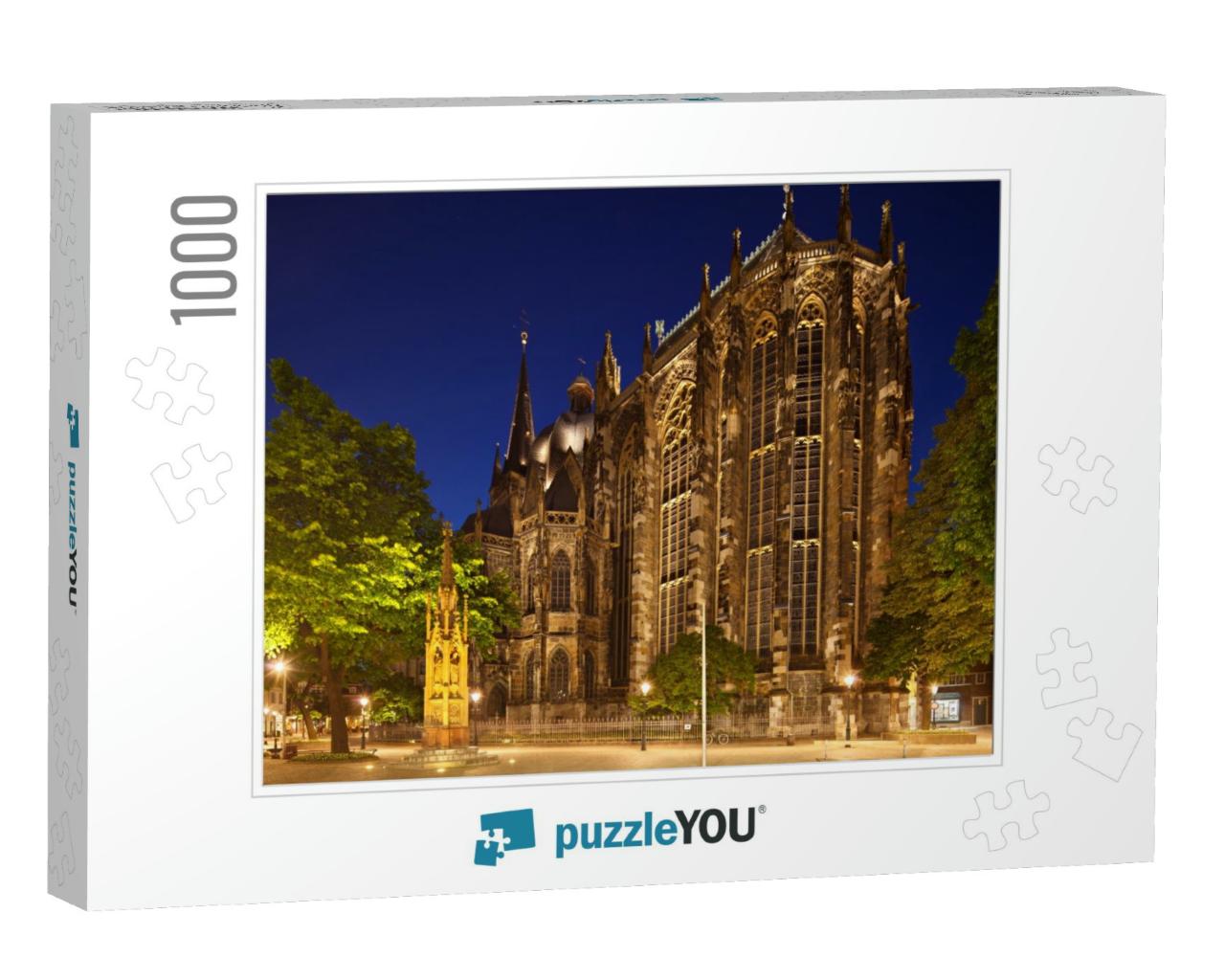 Backside of the Cathedral of Aachen, Germany Seen from Mu... Jigsaw Puzzle with 1000 pieces