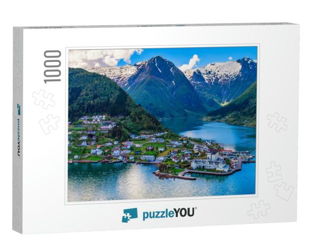 Balestrand. the Administrative Center of Balestrand Munic... Jigsaw Puzzle with 1000 pieces