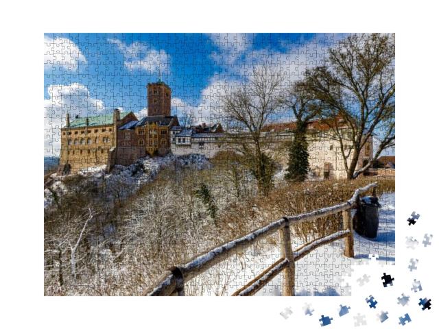 The Wartburg Castle At Eisenach in the Thuringia Forest... Jigsaw Puzzle with 1000 pieces