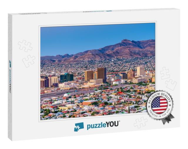 El Paso, Texas, USA Downtown City Skyline At Twilight... Jigsaw Puzzle