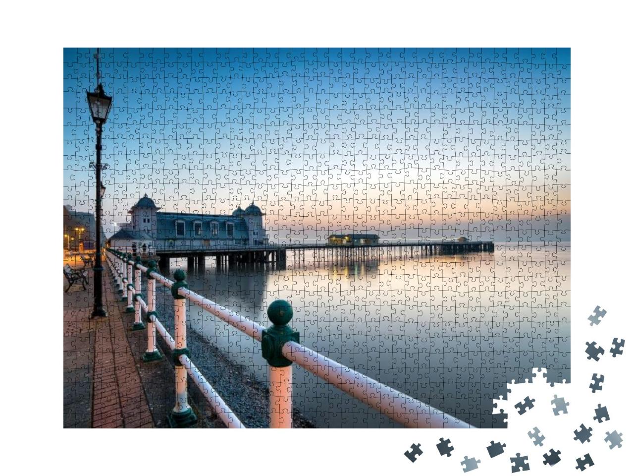 Just Before Dawn At Penarth Pier Near Cardiff on the Sout... Jigsaw Puzzle with 1000 pieces