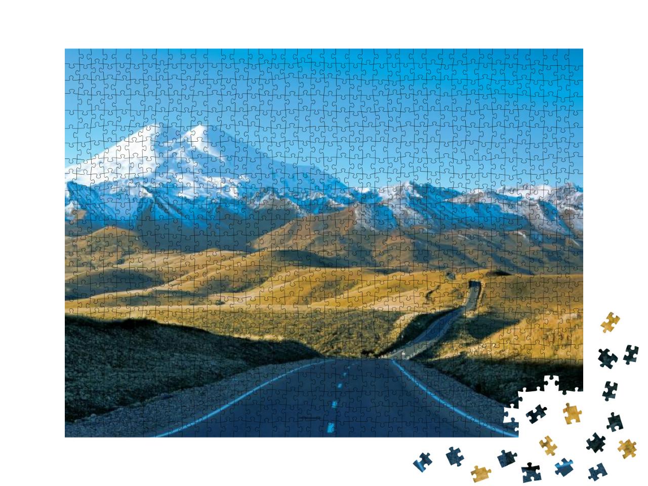 Elbrus Region. Russia, Elbrus, the Highest Peak in Europe... Jigsaw Puzzle with 1000 pieces