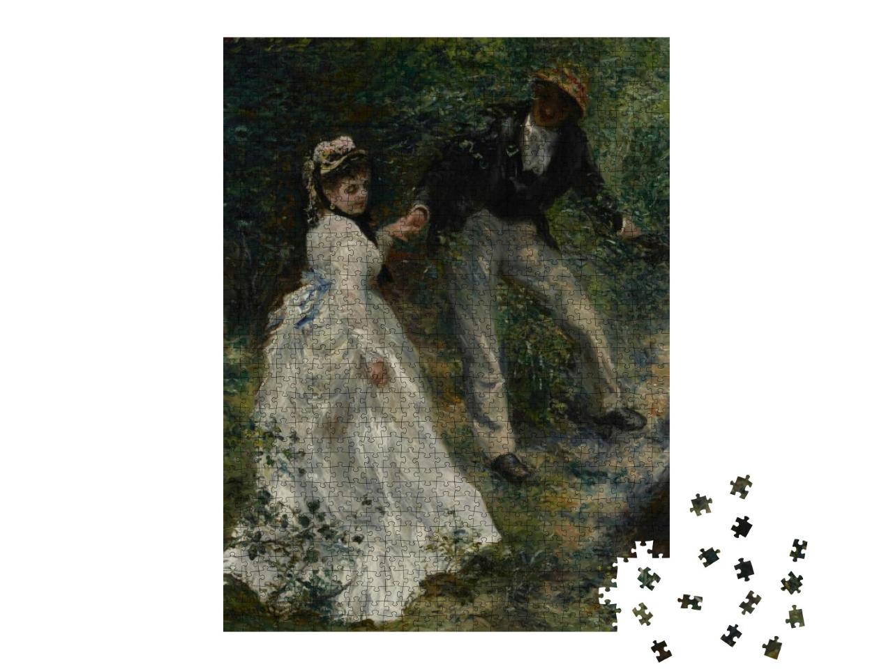 La Promenade, by Auguste Renoir, 1870, French Impressioni... Jigsaw Puzzle with 1000 pieces