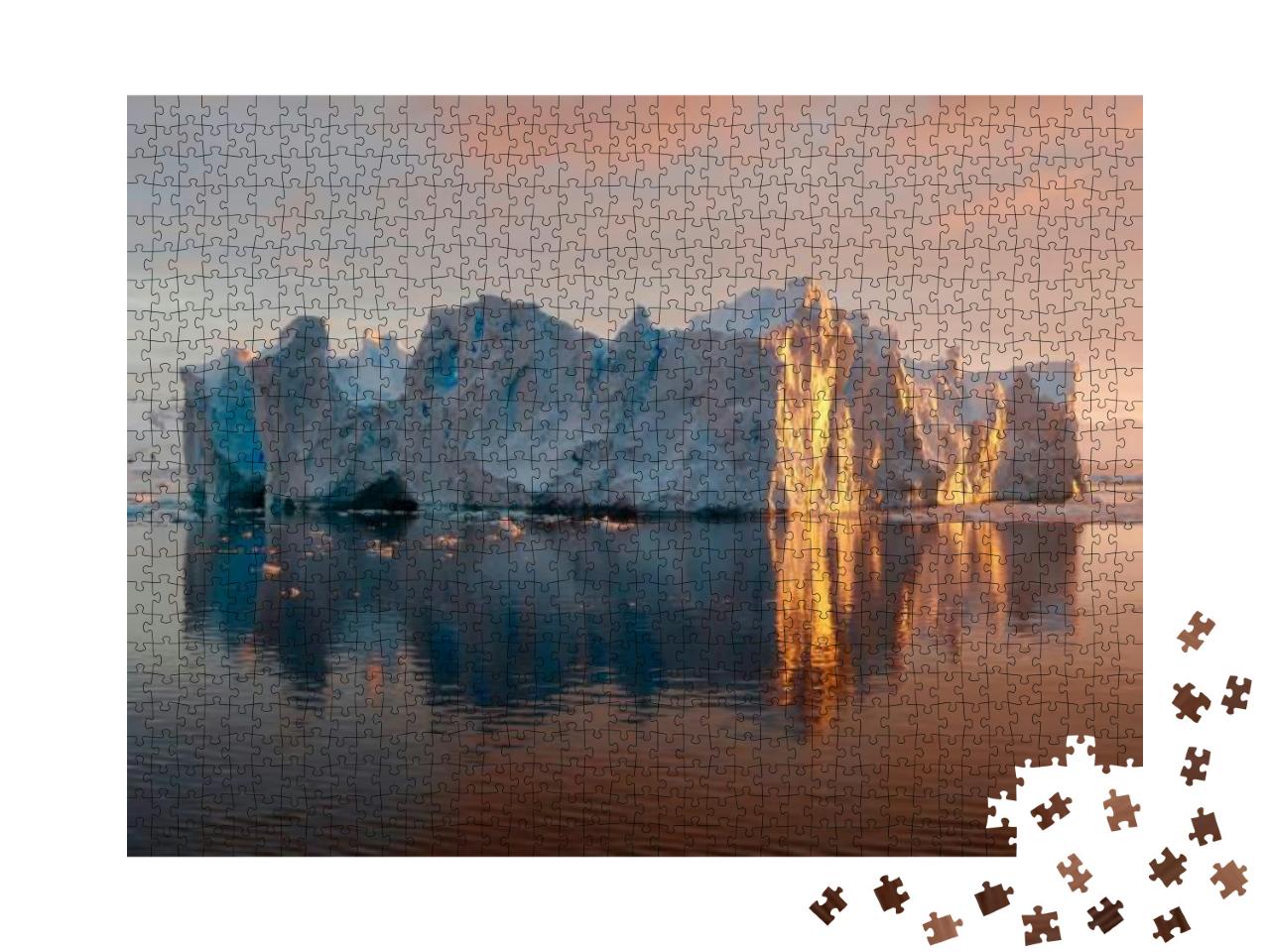 Beautiful Iceberg Reflecting in the Water. Photo Taken At... Jigsaw Puzzle with 1000 pieces