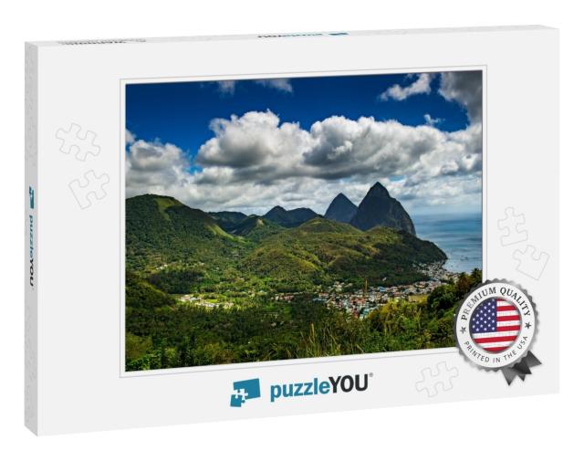 Castries, Saint Lucia / 04. 07. 2014. the Pitons, the Twi... Jigsaw Puzzle