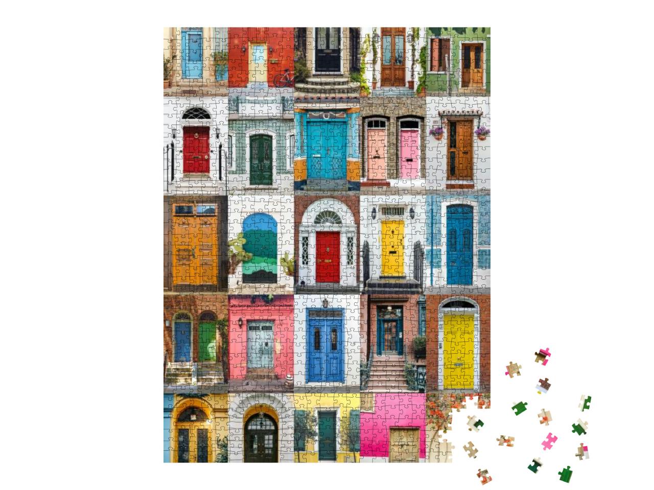 Colorful Collection of Entrance Doors from Around the Wor... Jigsaw Puzzle with 1000 pieces