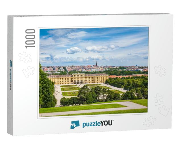 Classic View of Famous Schonbrunn Palace with Great Parte... Jigsaw Puzzle with 1000 pieces