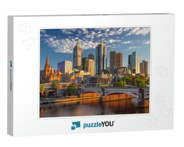 City of Melbourne. Cityscape Image of Melbourne, Australi... Jigsaw Puzzle