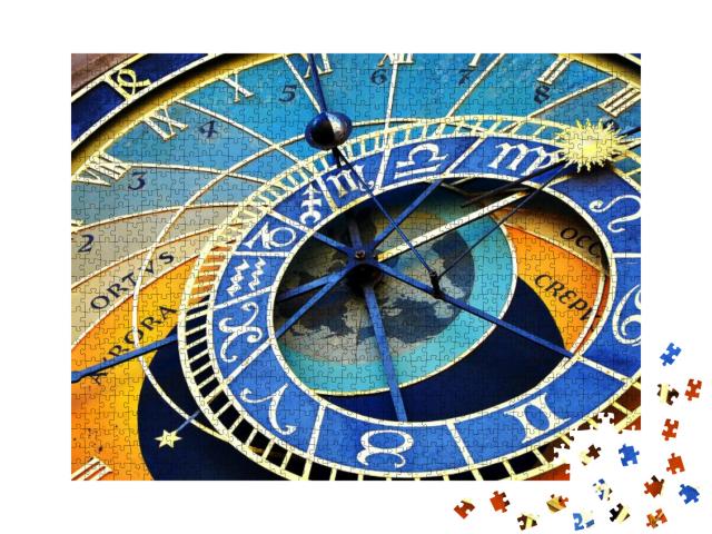 Prague Astronomical Clock in the Old Town of Prague... Jigsaw Puzzle with 1000 pieces