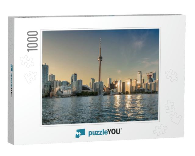 Toronto Skyline At Sunset - Toronto, Ontario, Canada... Jigsaw Puzzle with 1000 pieces