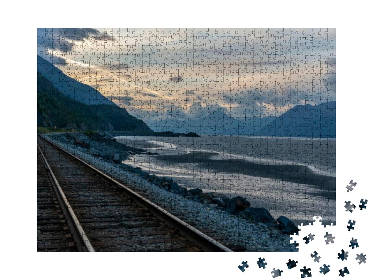 Railway from Anchorage to Seward... Jigsaw Puzzle with 1000 pieces