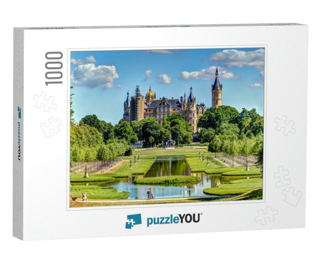 Exterior of Schwerin Castle in Germany Against a Clear Bl... Jigsaw Puzzle with 1000 pieces