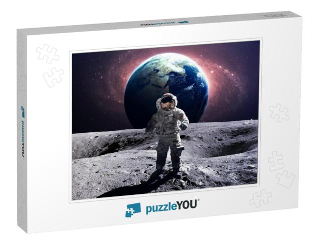 Brave Astronaut At the Spacewalk on the Moon. This Image... Jigsaw Puzzle